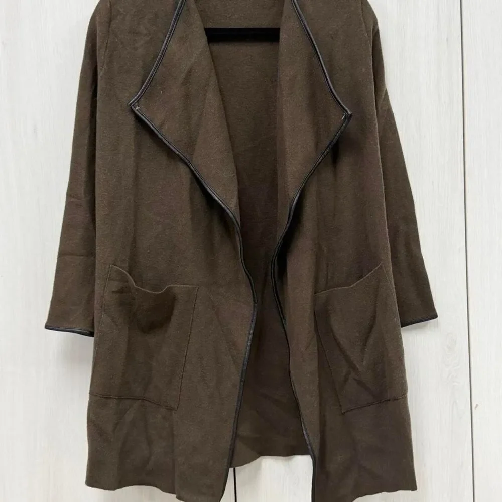 Zara Women's Brown and Khaki Cardigan